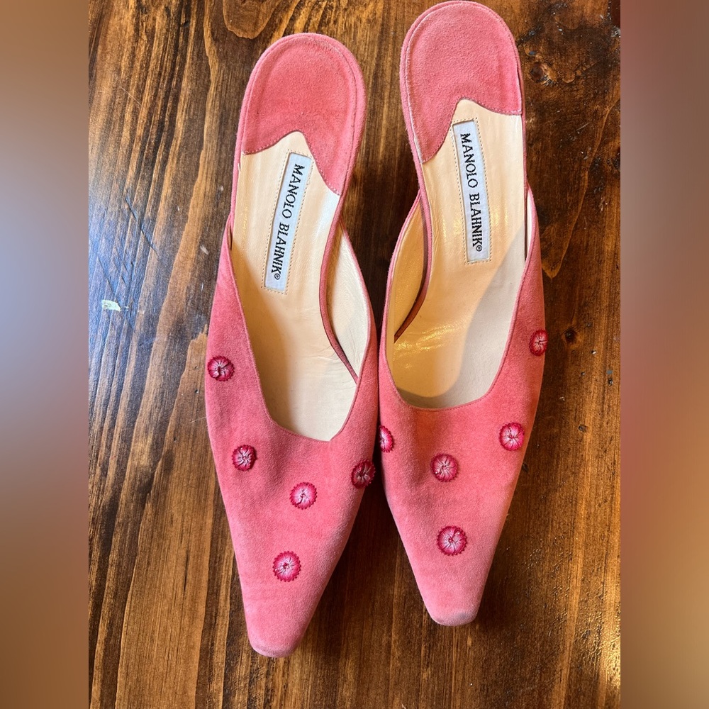 Pink Floral Manolo Blahnik - Used - Size EU 40